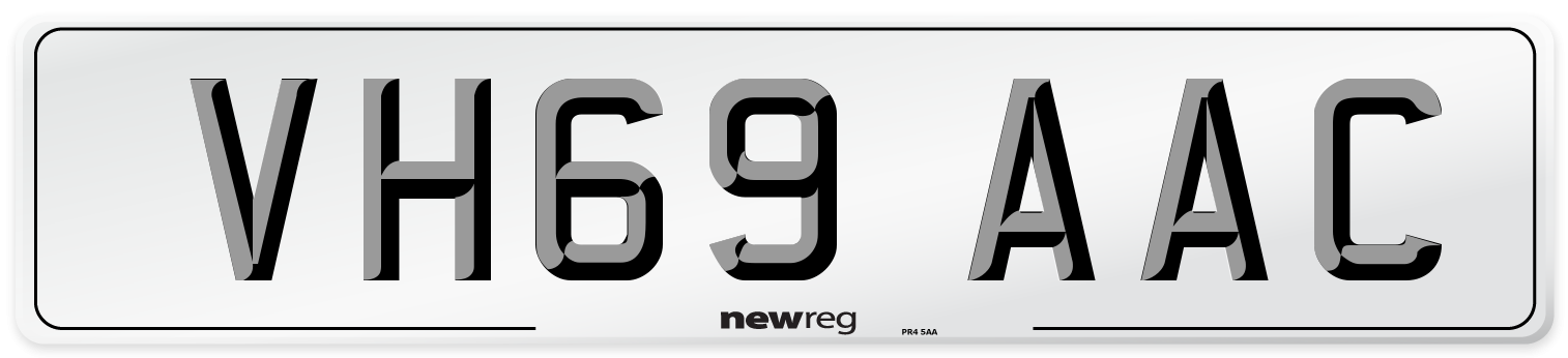 VH69 AAC Number Plate from New Reg